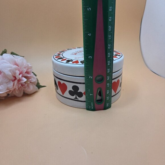 Ceramic Poker Coasters & Holder with Lid American Atelier Casino Royale Cards - Picture 13 of 15